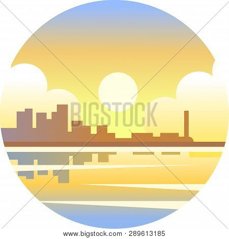 Sunshine Coast Vector Illustration In Gradient Design