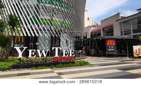 Singapore- 14 Mar, 2019: View Of Yew Tee Square Which Located Right Next To Yew Tee Mrt Station In S
