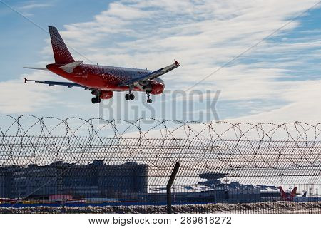 Moscow, Russia - March 14, 2019: Aircraft Airbus A319-115 Vp-biv Of Rossiya - Russian Airlines Going