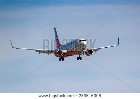 Moscow, Russia - March 14, 2019: Aircraft Boeing 737-8lj(wl) Vp-boa Of Rossiya - Russian Airlines Go