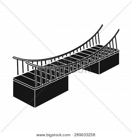 Isolated Object Of Bridge And Mounted Icon. Set Of Bridge And Bank Vector Icon For Stock.