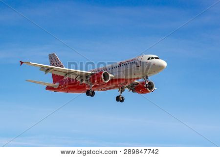 Moscow, Russia - March 14, 2019: Aircraft Airbus A319-115 Vp-biv Of Rossiya - Russian Airlines Going