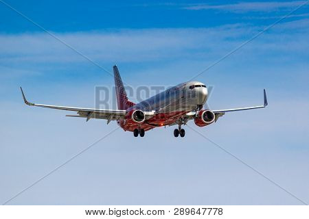Moscow, Russia - March 14, 2019: Aircraft Boeing 737-8lj(wl) Vp-boa Of Rossiya - Russian Airlines Go
