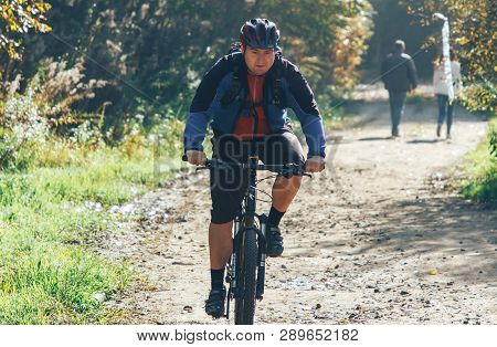 October 14, 2018, Minsk, Belarus.2018 Olympic Cross Country Cup Xco In Medvezhino A Man Cycling Alon