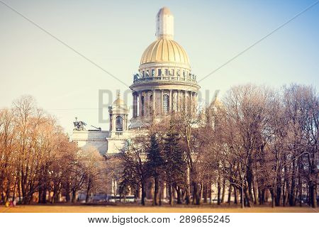 St. Isaacs Cathedral St. Petersburg. Historical Buildings Of St. Petersburg. Temple. Russia, St. Pet