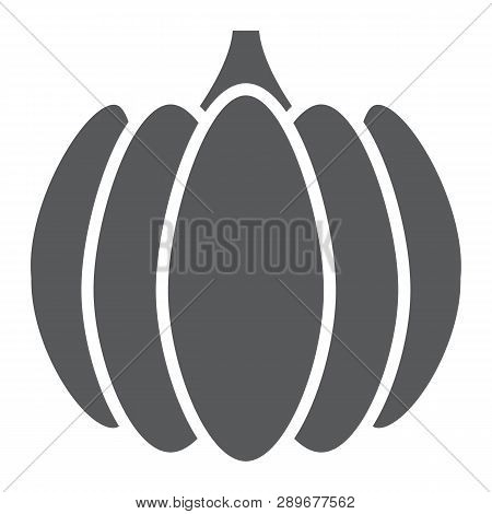 Pumpkin Glyph Icon, Vegetable And Farm, Gourd Sign, Vector Graphics, A Solid Pattern On A White Back