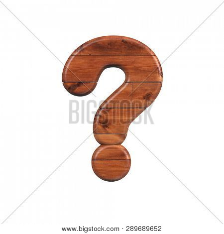 wood interrogation point - 3d wooden plank symbol isolated on white background. this alphabet is perfect for creative illustrations related but not limited to nature, ecology, decoration...