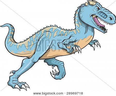 Tyrannosaurus dinoszaurusz vektoros illusztráció