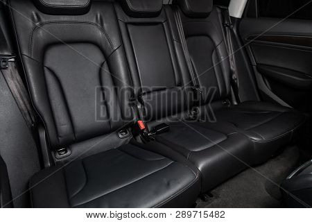 Novosibirsk, Russia - March 15, 2019:  Audi Q5,close-up Of The Rear Seats. Photography Of A Modern C