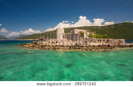Monastery Of The Assumption. Island In The Bay Of Kotor, Montenegro