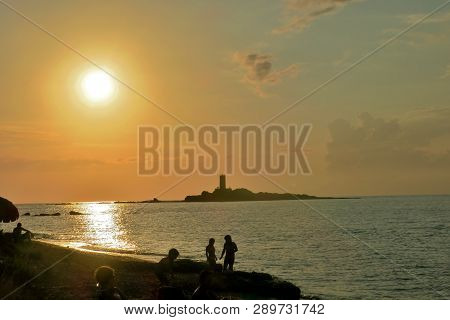 Burning Sun Rays That Warm The Sea