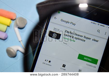 Bekasi, West Java, Indonesia. March 16, 2019 : Cache Cleaner Super, Clear Cache & Optimize Dev App W