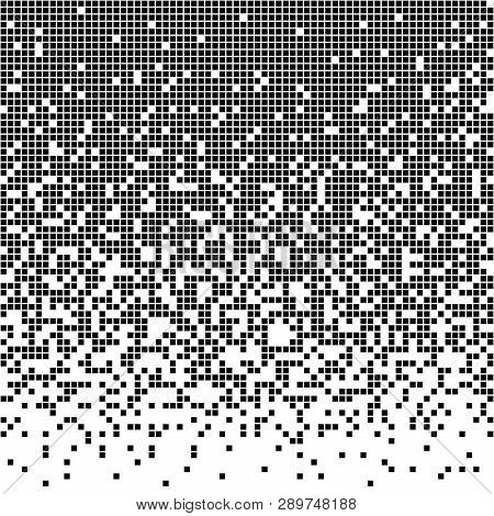 Dissolved Filled Square Dotted Vector Icon With Disintegration Effect. Vector Rectangle Elements Are