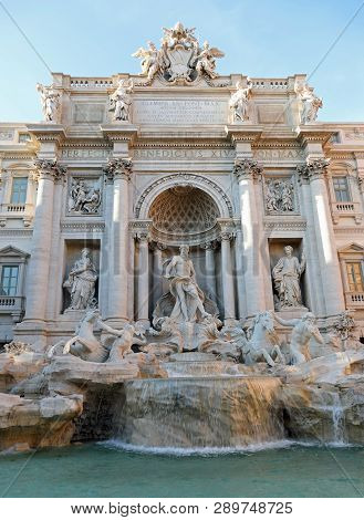 Trevi Fountain Also Called Fontana Di Trevi In Italian Language Is A Famous Fountain In The Trevi Di