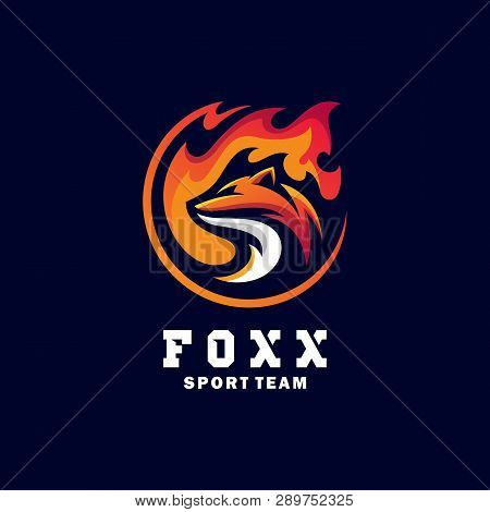 Fox Sport Concept Illustration Vector Design Template. Suitable For Creative Industry, Multimedia, E
