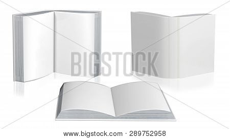 Book,  Booklets, Brochures With Blank Pages And Cover 3d Illustration