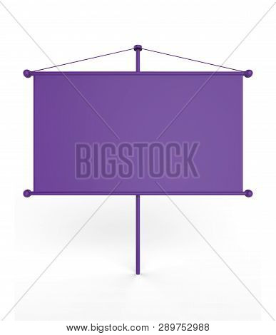 Backdrop Stand For Banners Isolated On White Background . 3d Illustration