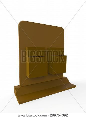 Flyer Holder Box  For Customisation 3d Illustration