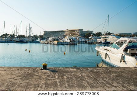 Yachts Parking In The Harbor Yacht Club