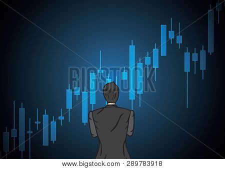 Businessman Looking Stock Graph