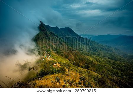 Khao Chang Phueak Is A Mountain With In Thong Pha Phum National Park In Kanchanaburi, Thailand.it Is