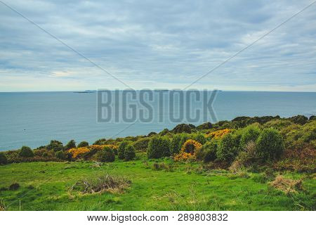 Oceanview From Bluff Hill, Southernmost Point In New Zealand