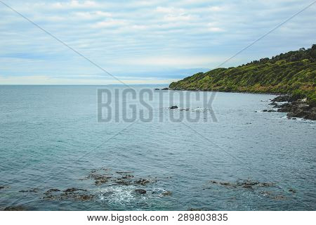 Oceanview From Bluff Hill, Southernmost Point In New Zealand