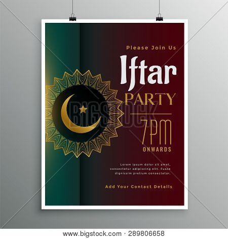 Iftar Celebration Party For Ramadan Season Vector Illustration