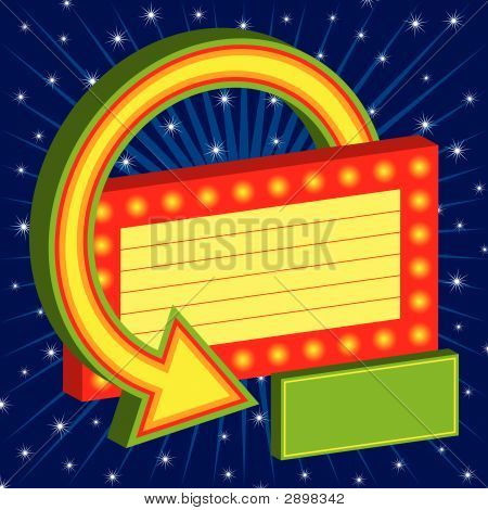 레트로 광고 사인