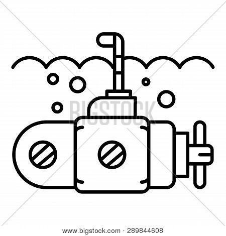 Guard Submarine Periscope Icon. Outline Guard Submarine Periscope Icon For Web Design Isolated On Wh