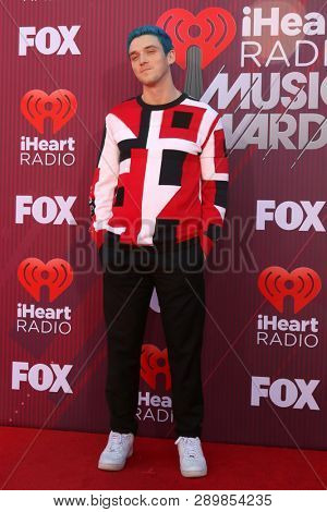 LOS ANGELES - MAR 14:  Lauv, Ari Staprans Leff at the iHeart Radio Music Awards - Arrivals at the Microsoft Theater on March 14, 2019 in Los Angeles, CA
