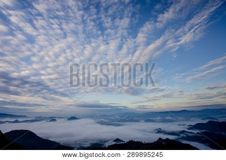 The Sea Of Fog With Forests And Mountains Valley ,beautiful In Nature Landscape ,doi Thule ,tak Prov