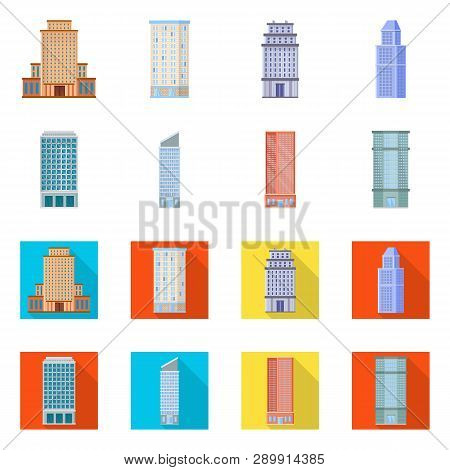 Vector Illustration Of Municipal And Center Icon. Set Of Municipal And Estate   Vector Icon For Stoc