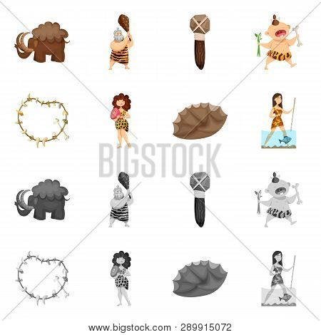 Vector Design Of Evolution  And Prehistory Icon. Set Of Evolution  And Development  Vector Icon For 