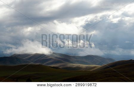 Autumn Foothills Of Altai. Western Siberia. Russia