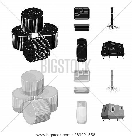 Isolated Object Of Farm And Agriculture  Icon. Set Of Farm And Technology Vector Icon For Stock.