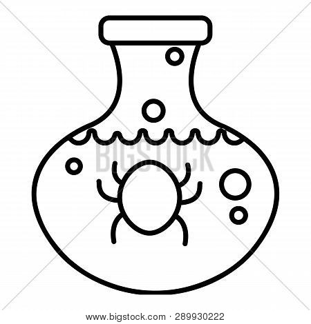 Chemical Bug Icon. Outline Illustration Of Chemical Bug Icon For Web Design Isolated On White Backgr