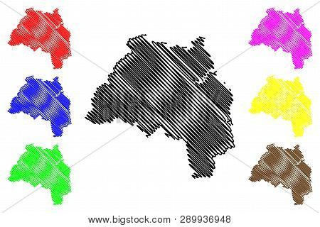 Tyne And Wear (united Kingdom, England, Metropolitan County) Map Vector Illustration, Scribble Sketc