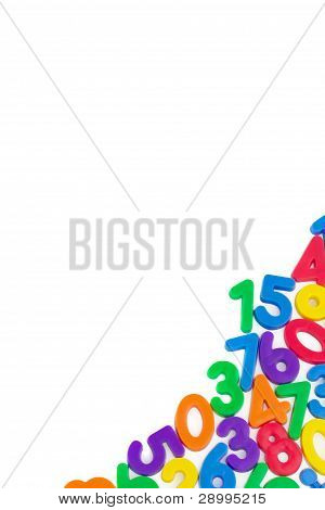 Assorted Numbers, Isolated On White Background.