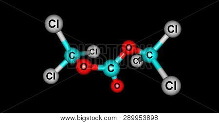 Triphosgene Is A Chemical Compound That Is Used As A Safer Substitute For Phosgene. 3d Illustration