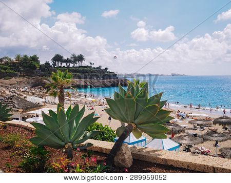 El Duque Beach At Costa Adeje. Tenerife, Canary Islands, Spain