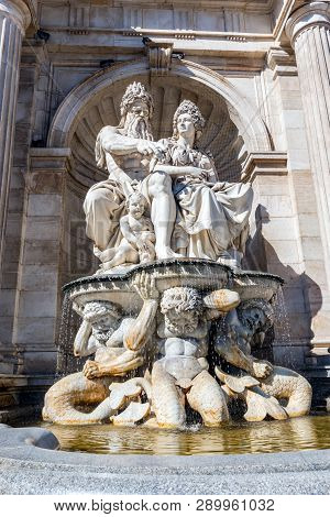 Vienna. Austria September 2018. Fontanarossa Or Fountain Of Albrecht In The Albertina Museum, Albert