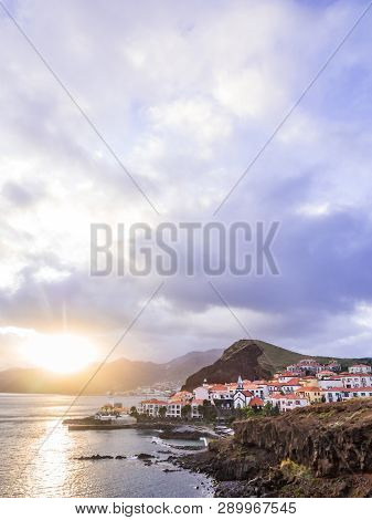 View Of Canical, A Town In The Madeira Island, Portugal, At Sunset.
