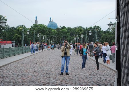 St. Petersburg, Russia - July 12, 2015: Peter And Paul Fortress In St. Petersburg Central Entrance, 