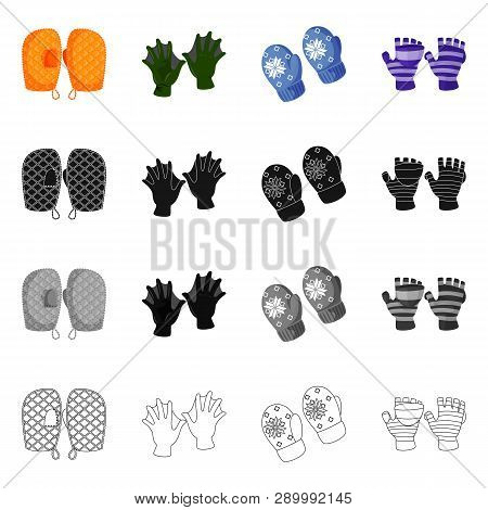 Vector Illustration Of Silhouette And Safety Icon. Set Of Silhouette And Comfort Vector Icon For Sto