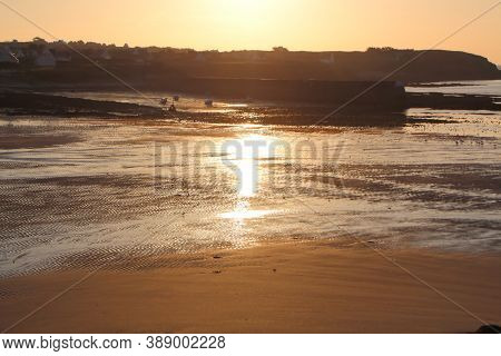 Le Loch Cove In Primelin At Sunrise