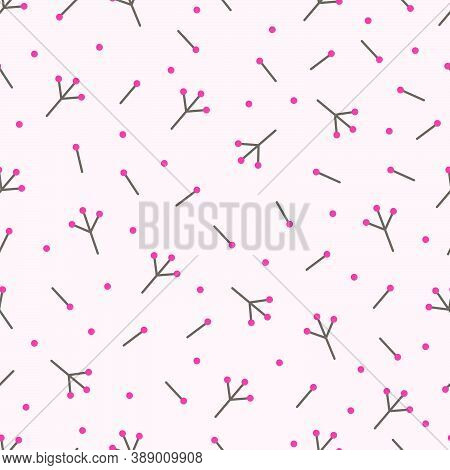 Seamless Flower Retro Background Pattern In Pastel Color For Wallpapper.