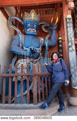 February 2019. Shaxi. Italian Tourists Visit The City. Halfway Between Dali And Lijiang, Between The