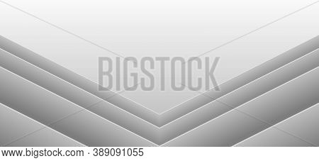 White Arrowhead Abstract Background. Right Angle Frame, Gradient Of Light Tones To Dark Colors.
Temp
