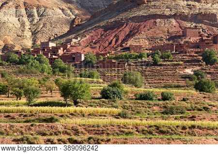 Village in the Atlas mountains, Morocco, Africa